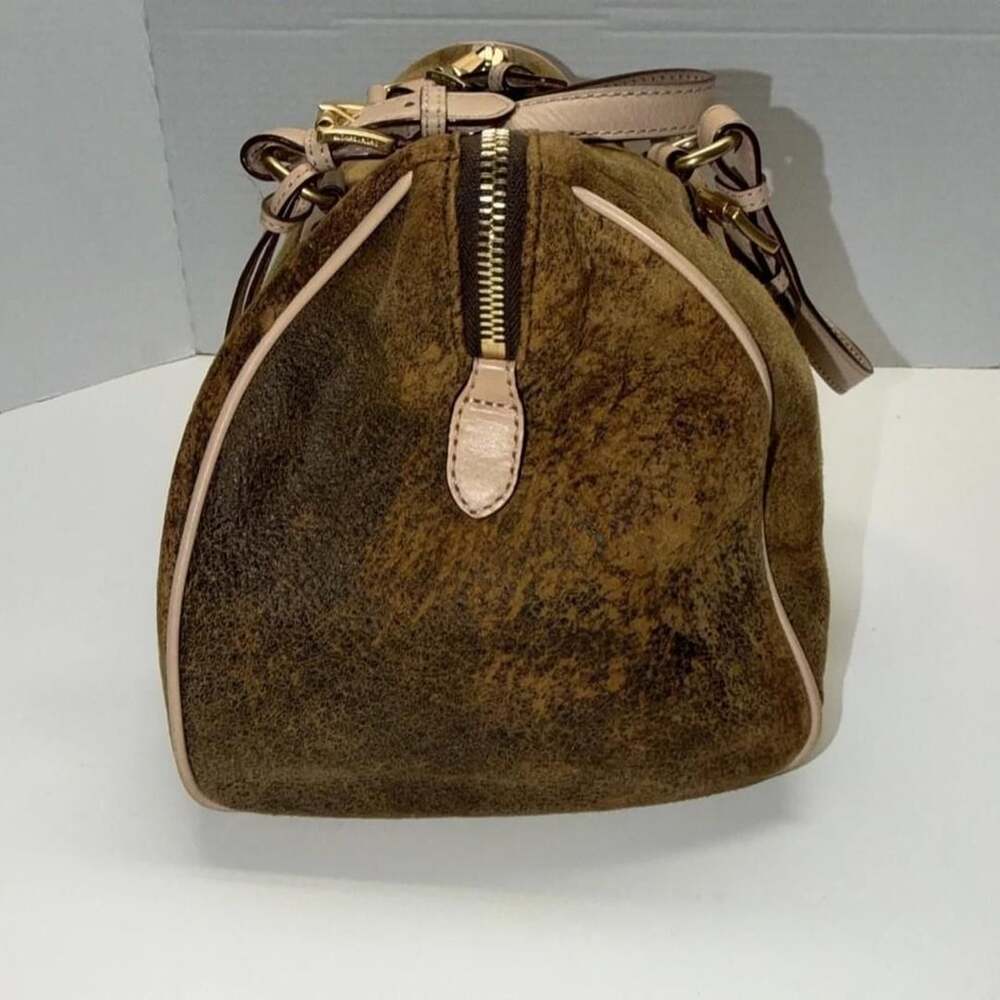 Michael Kors Suede Satchel Handbag Rustic Brown - Picture 3 of 8